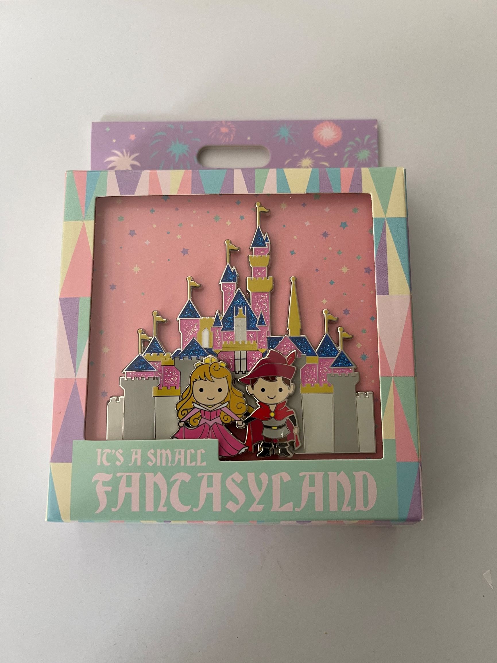Disney Sleeping Beauty Castle Aurora Prince Its a Small Fantasyland JUMBO Pin LE 